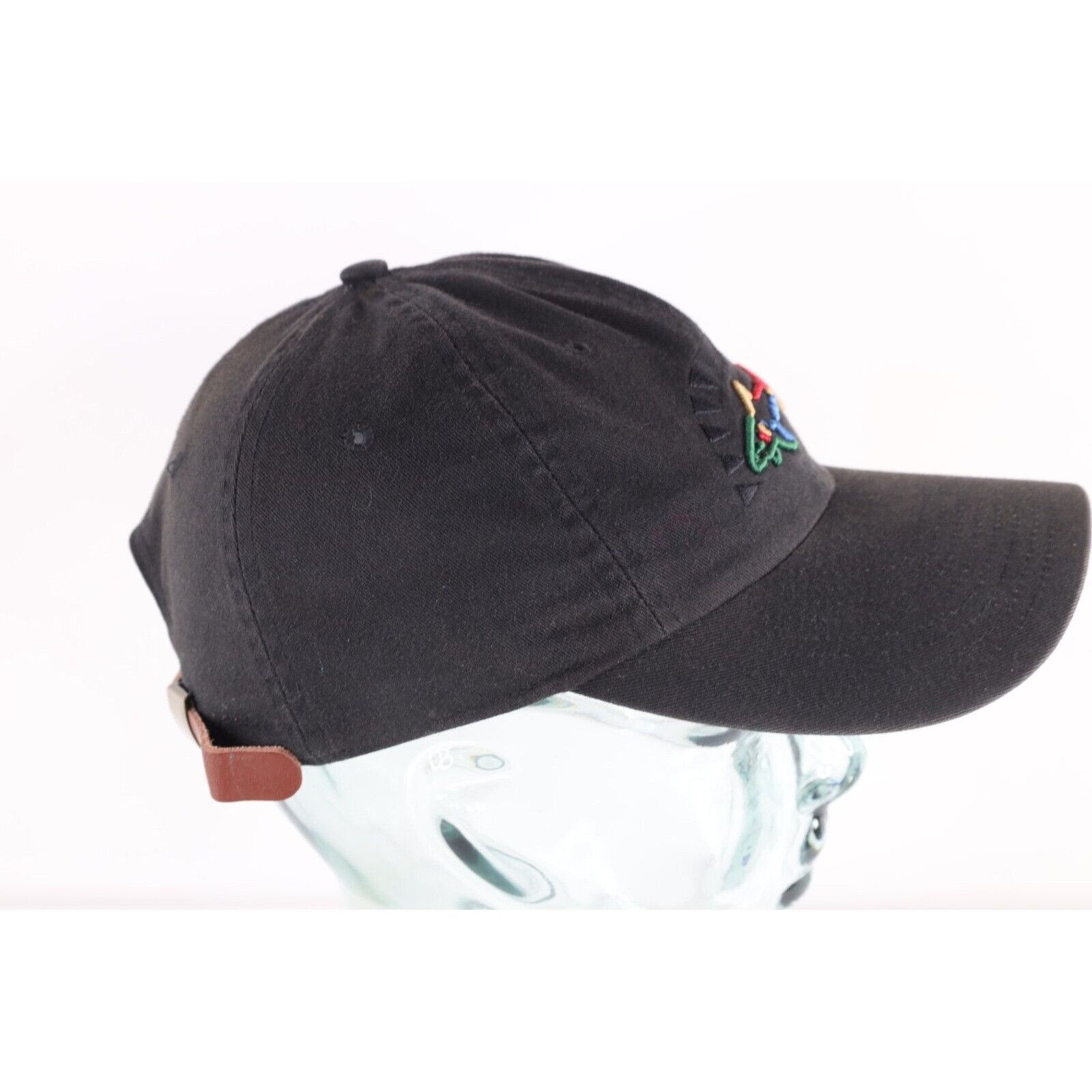Greg Norman × Vintage Vintage 90s Greg Norman Golf Shark Golfing Leather Strap Hat Size ONE SIZE - 6 Thumbnail