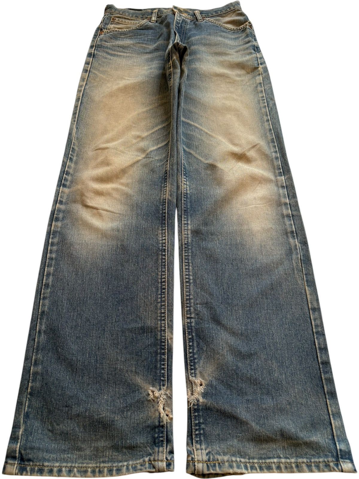 Japanese Brand × Lee Vintage Lee Rusty Mud Wash Distressed Loose Baggy Jeans Size US 29 - 1 Thumbnail