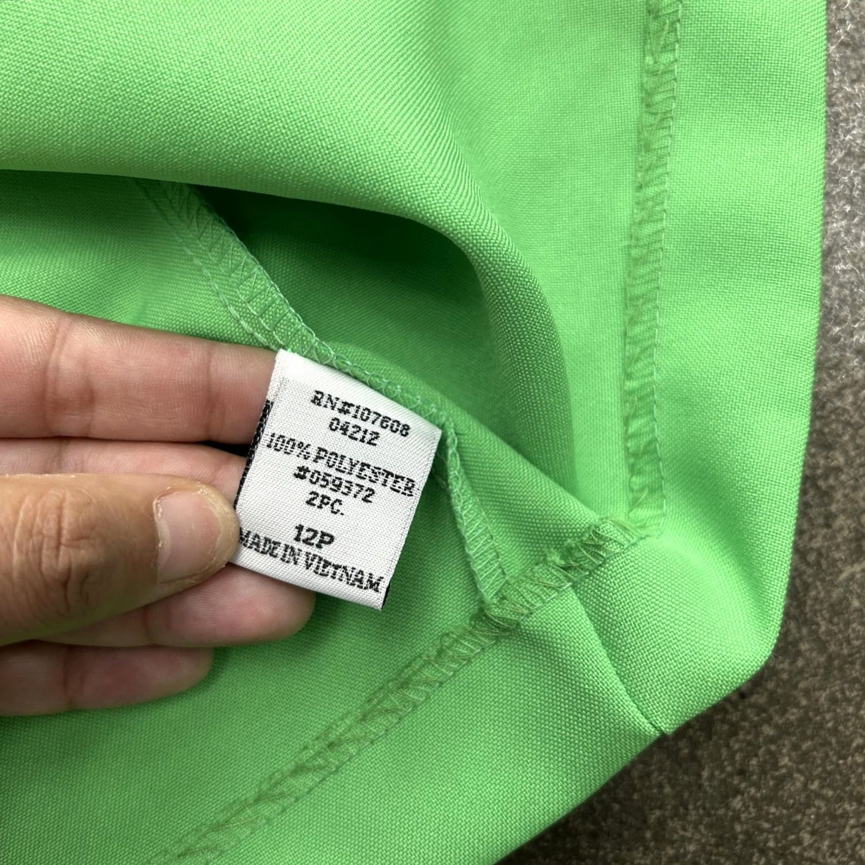 Vintage VINTAGE Anthony Richards Blouse Shirt Womens 12P Green Button Front Short Sleeve Top Size XL / US 12-14 / IT 48-50 - 5 Thumbnail