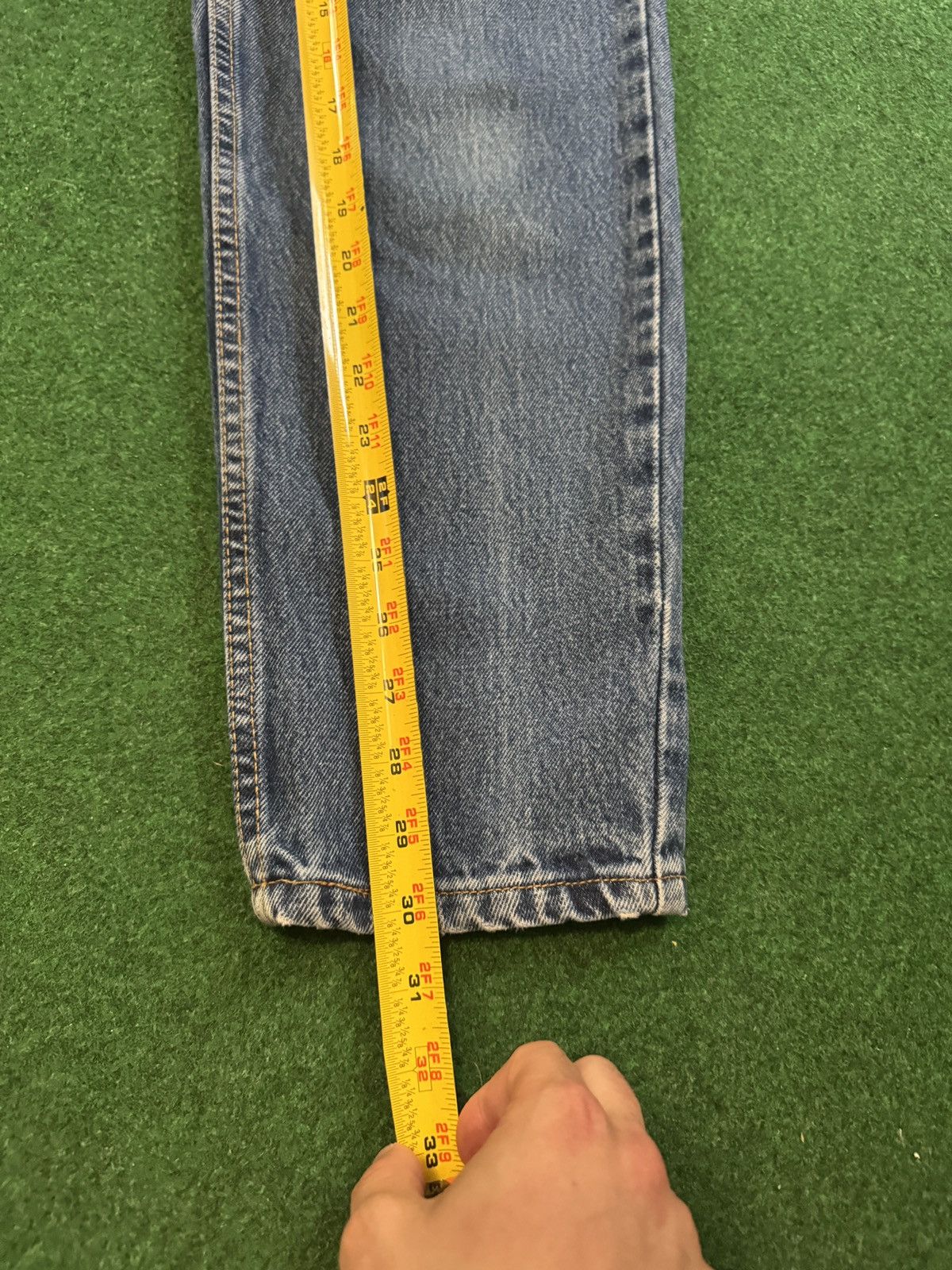 Levi's Vintage Clothing Vintage 90s Levi’s 550 Relaxed Taper 28x30 Denim Jeans Size 30" / US 8 / IT 44 - 7 Thumbnail