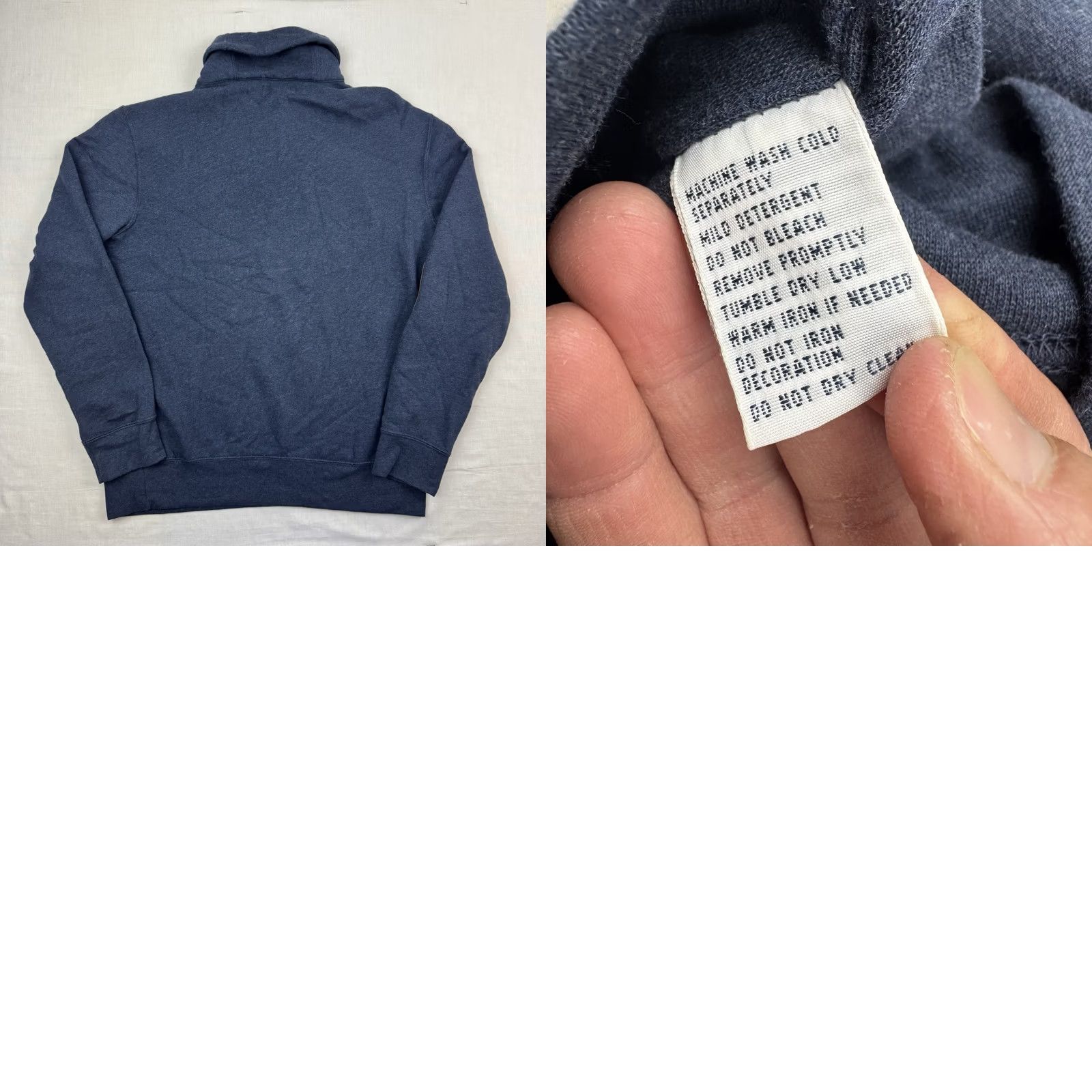 Polo Ralph Lauren VINTAGE Polo Ralph Lauren Shirt Long Sleeve Shawl Collar Sweatshirt Adult Large Blue 90s Preppy Mens Size US L / EU 52-54 / 3 - 8 Thumbnail