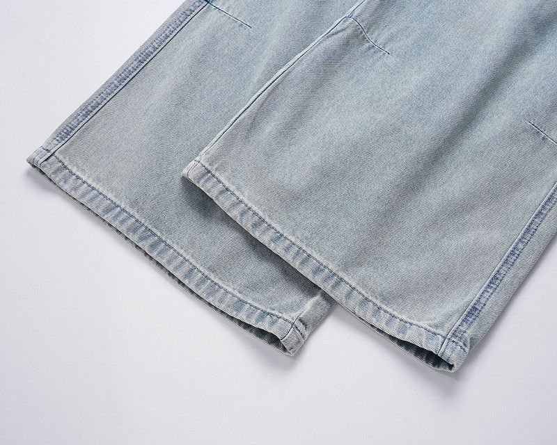 Japanese Brand × Jean High street washed loose wide leg patch pocket work Size US 32 / EU 48 - 5 Thumbnail