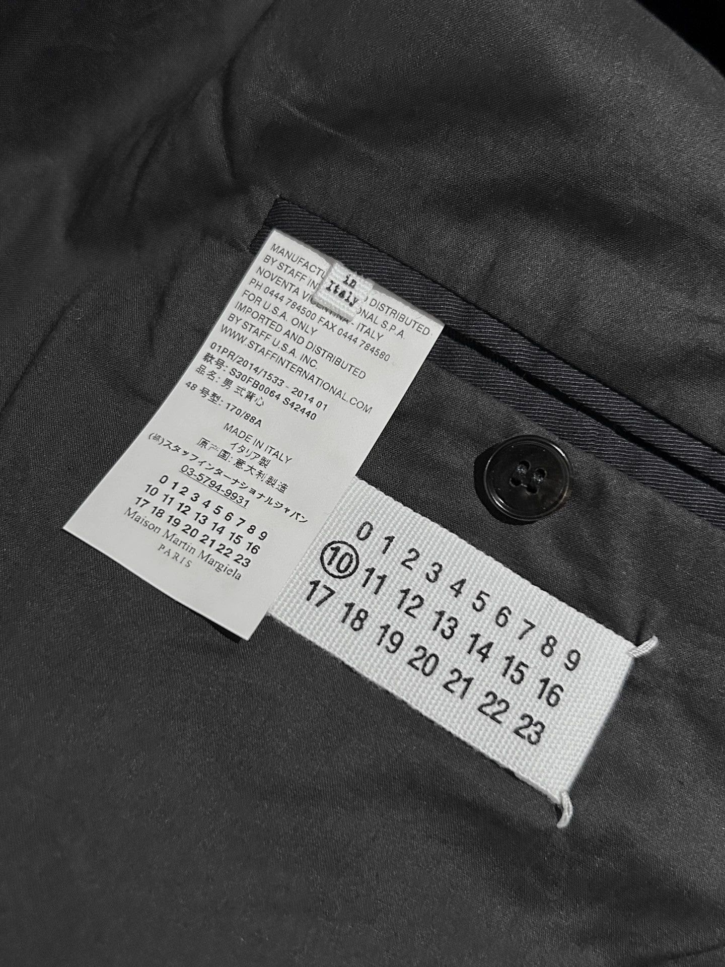 Maison Margiela MMM A/W14 Deconstructed Suit Vest Navy Blue Size 48R - 5 Thumbnail