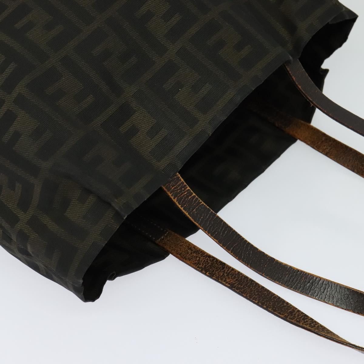 Fendi FENDI Zucca Canvas Tote Bag Nylon Brown Black Size ONE SIZE - 6 Thumbnail