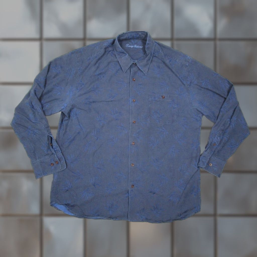 Tommy Bahama Vintage Tommy Bahama Men's XL Silk Floral Button-Up Shirt Long Sleeve Casual Tropical Beach Blue Size US XL / EU 56 / 4 - 1 Thumbnail