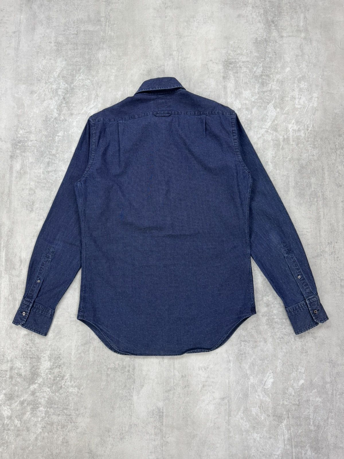 Boggi BOGGI MILANO Denim shirt Long sleeve BUTTON UP Mens size M Size US M / EU 48-50 / 2 - 4 Thumbnail