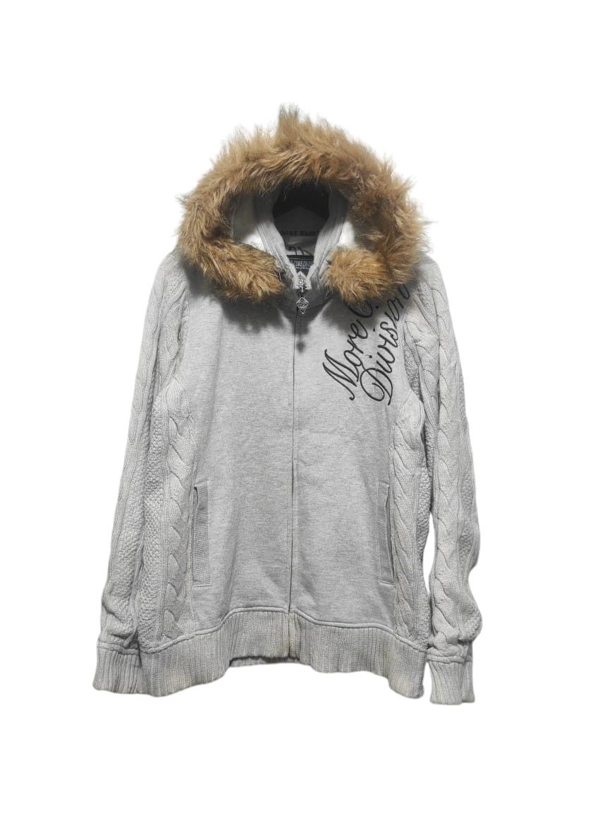 Hysteric Glamour MCD More Core Division Zip Fur Hoodie Knit i6w9 LGB style Size US L / EU 52-54 / 3 - 2 Thumbnail
