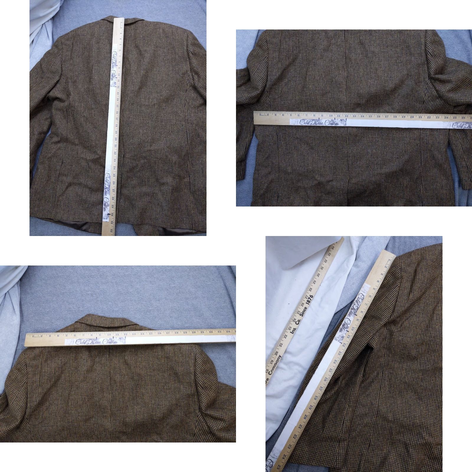 Hart Schaffner Marx VINTAGE Hart Schaffner Marx Blazer Mens 48R Brown Wool Tweed Sport Coat Jacket USA Size 48R - 9 Thumbnail