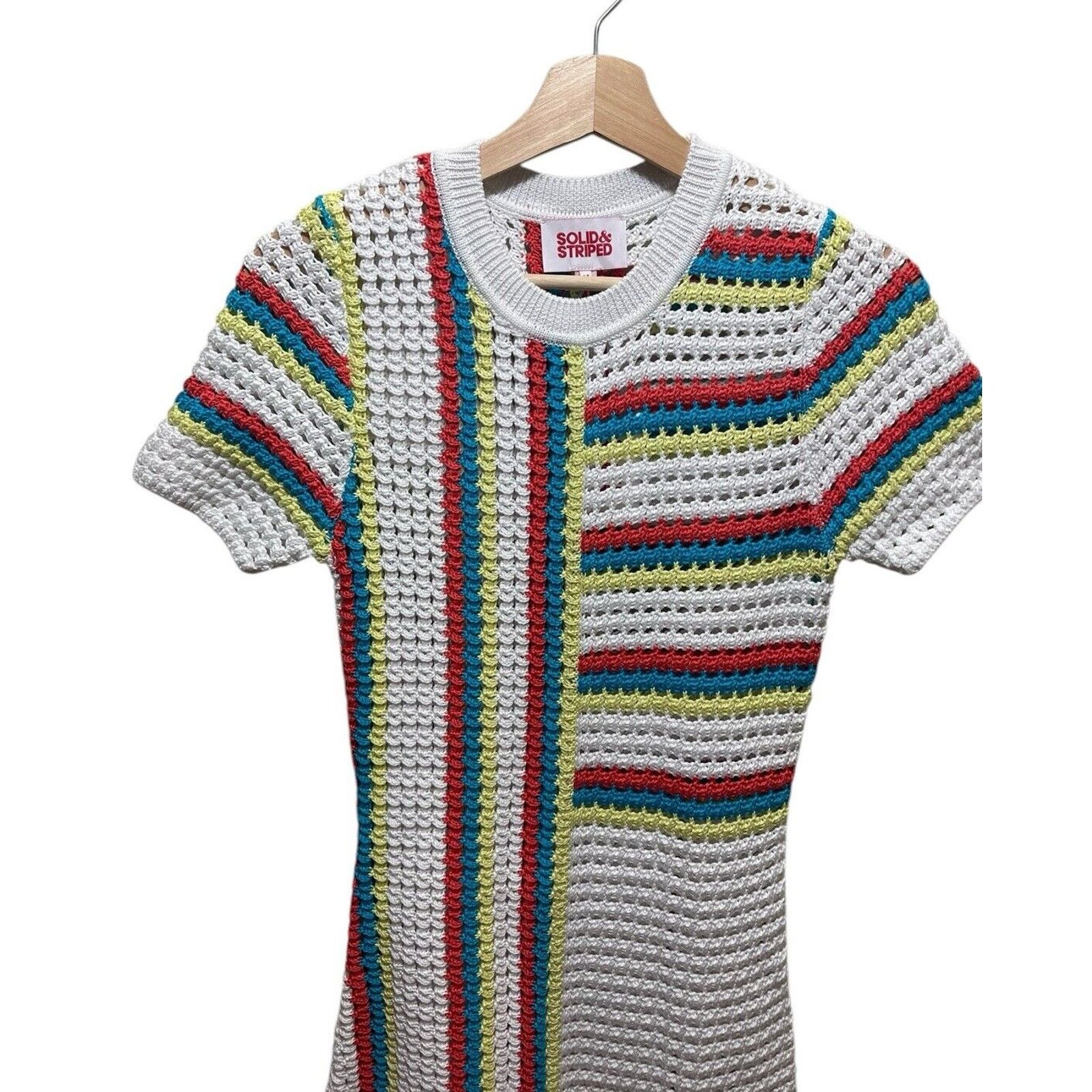 Solid & Striped Solid & Striped Cotton Crochet Multicolor Mini Dress Medium Size M / US 6-8 / IT 42-44 - 3 Thumbnail