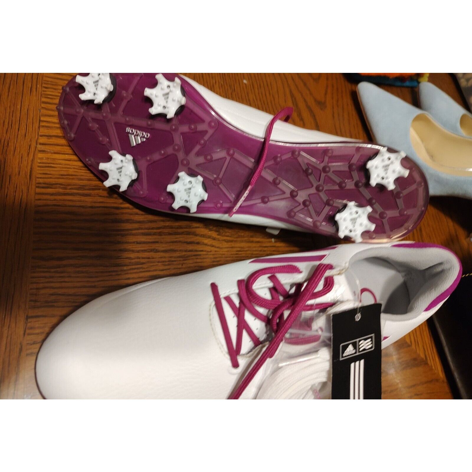 Adidas NEW Adidas Adizero Tour Golf Shoe White Purple Size 10 Size US 10 / IT 40 - 5 Thumbnail