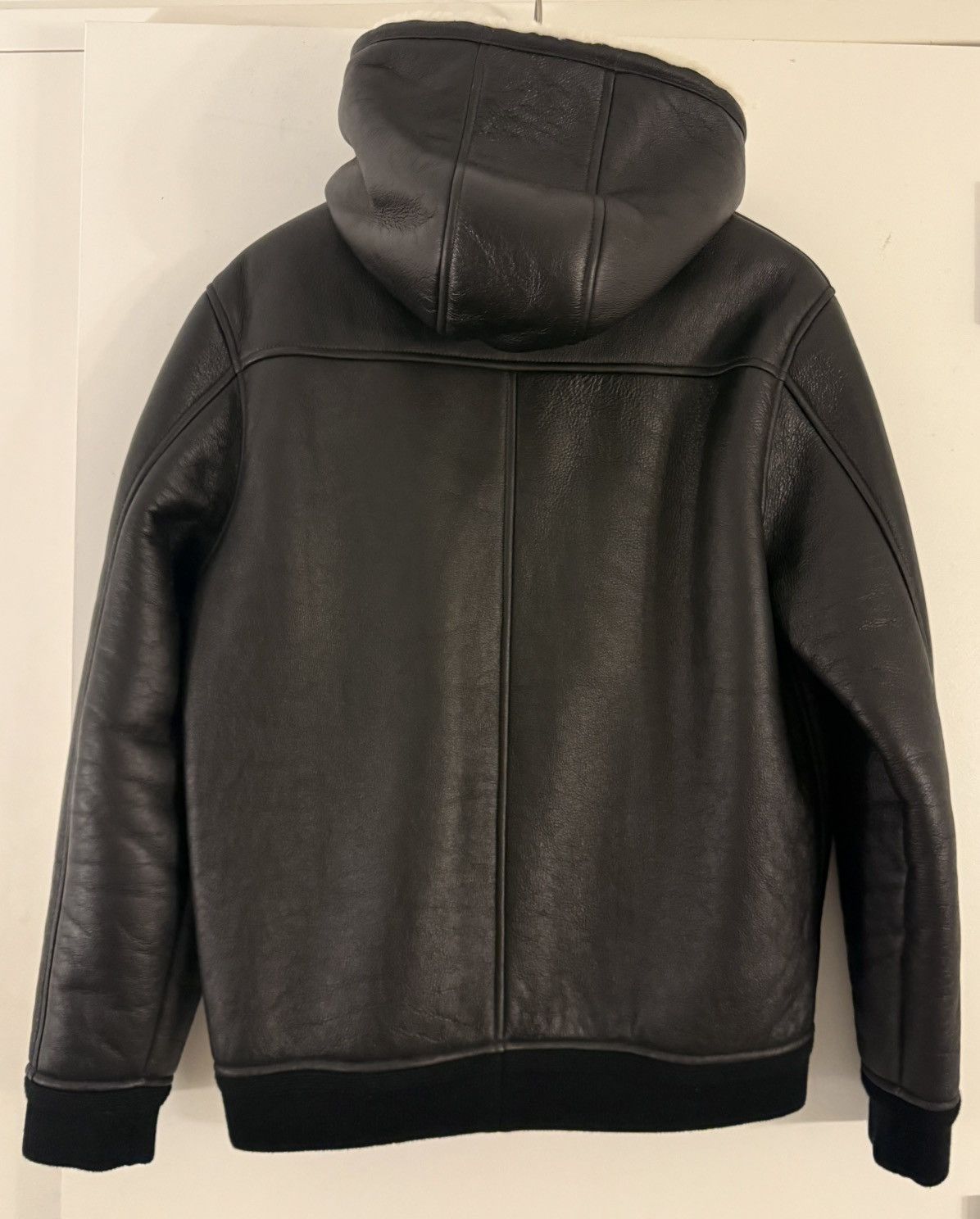 Loewe Loewe Men's Leather Shearling Zip-Up Hoodie Jacket Sz. M Size US M / EU 48-50 / 2 - 4 Thumbnail