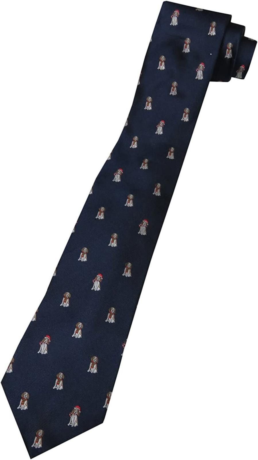 Chaps Chaps Christmas Necktie Navy Blue Neck Tie with Dogs New NWT Size ONE SIZE - 1 Preview