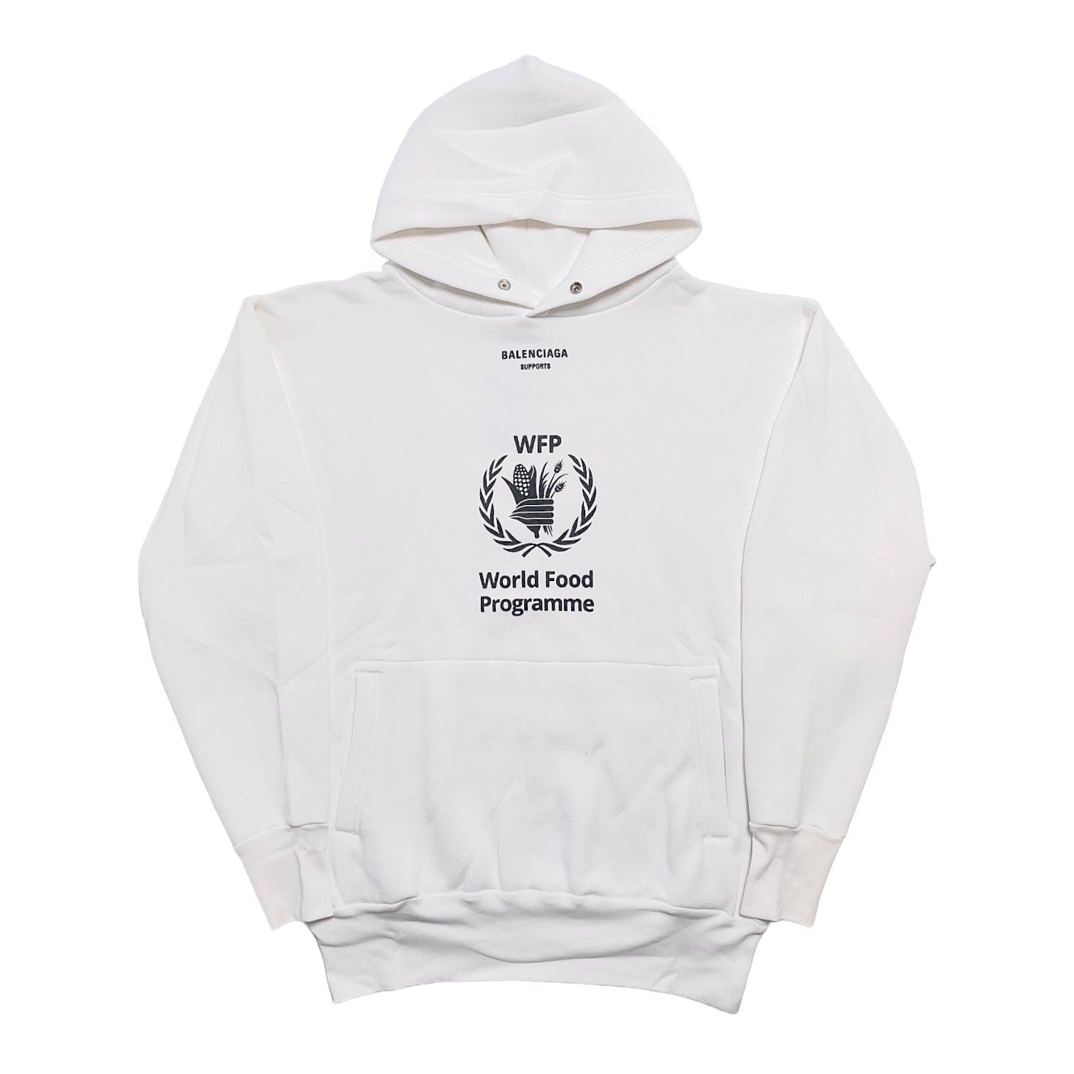 Balenciaga World Food Programme Hooded Sweatshirt White Size US XS / EU 42 / 0 - 1 Thumbnail