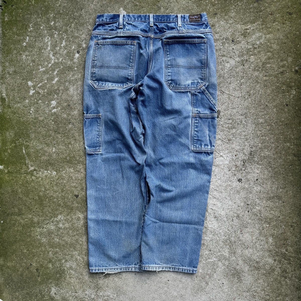 Vintage Sun Faded Thrashed Workwear Jeans ERD Grunge Distressed Size US 34 / EU 50 - 2 Thumbnail
