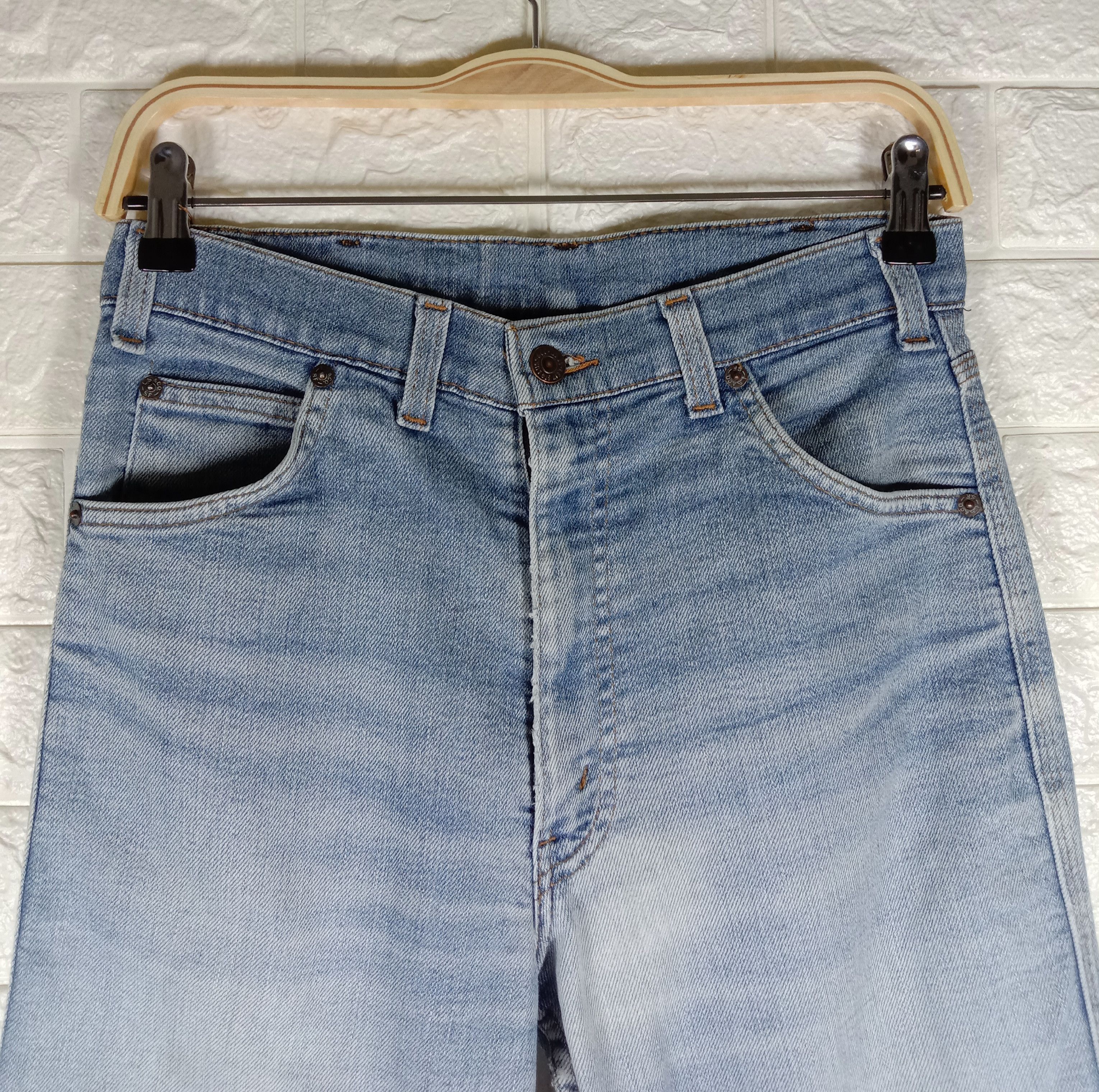 Levi's Vintage 80s Levi's Flare Jeans Talon Zipper Faded Blue Denim Size 29" - 2 Thumbnail