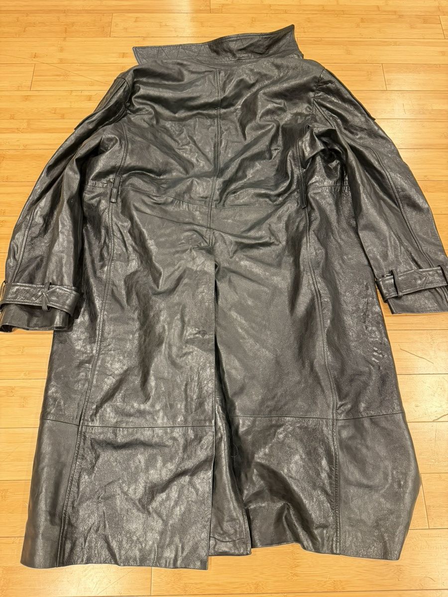424 424 Paper Leather Trench Coat Size US L / EU 52-54 / 3 - 5 Thumbnail