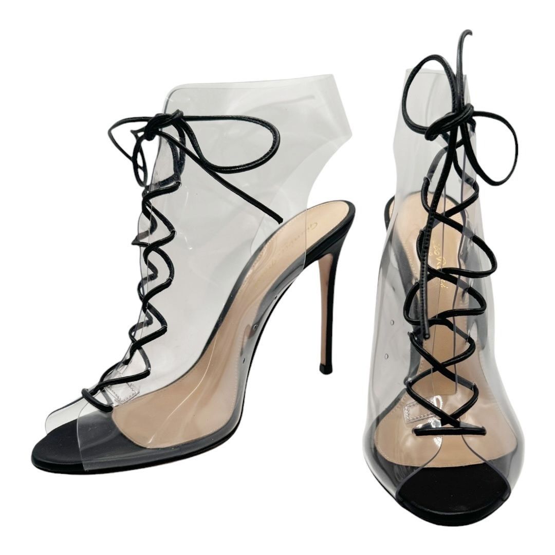 Gianvito Rossi Gianvito Rossi PVC Naked Lace-Up Booties NWOT Size US 8.5 / IT 38.5 - 9 Thumbnail