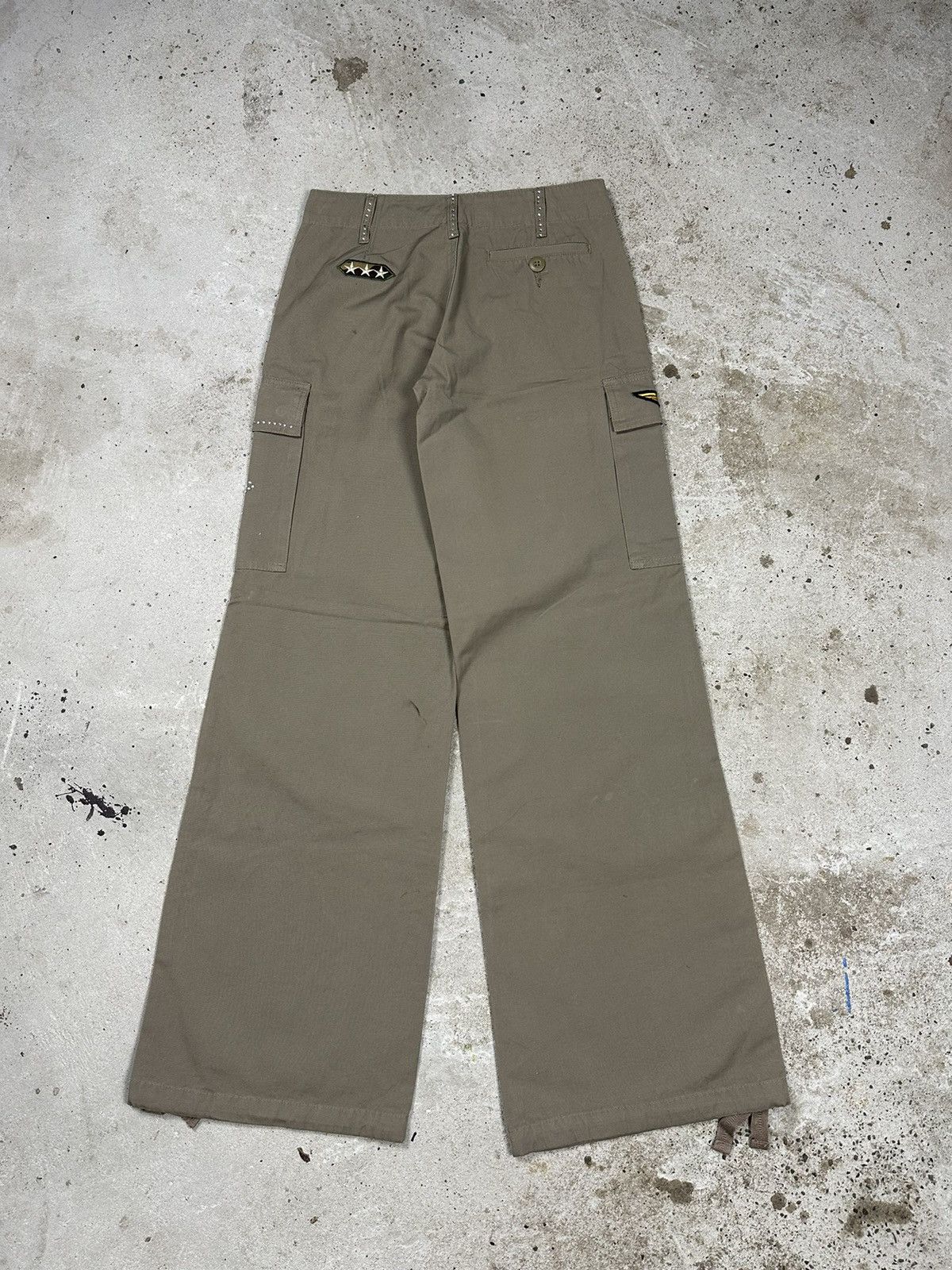 If Six Was Nine × Japanese Brand × Vintage Vintage Y2K Flare Baggy Cargo Brown Pants Bootcut Size US 28 / EU 44 - 2 Thumbnail