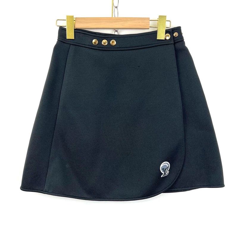 Louis Vuitton Louis Vuitton Black gold button logo embroidered skirt Size 35" - 2 Thumbnail