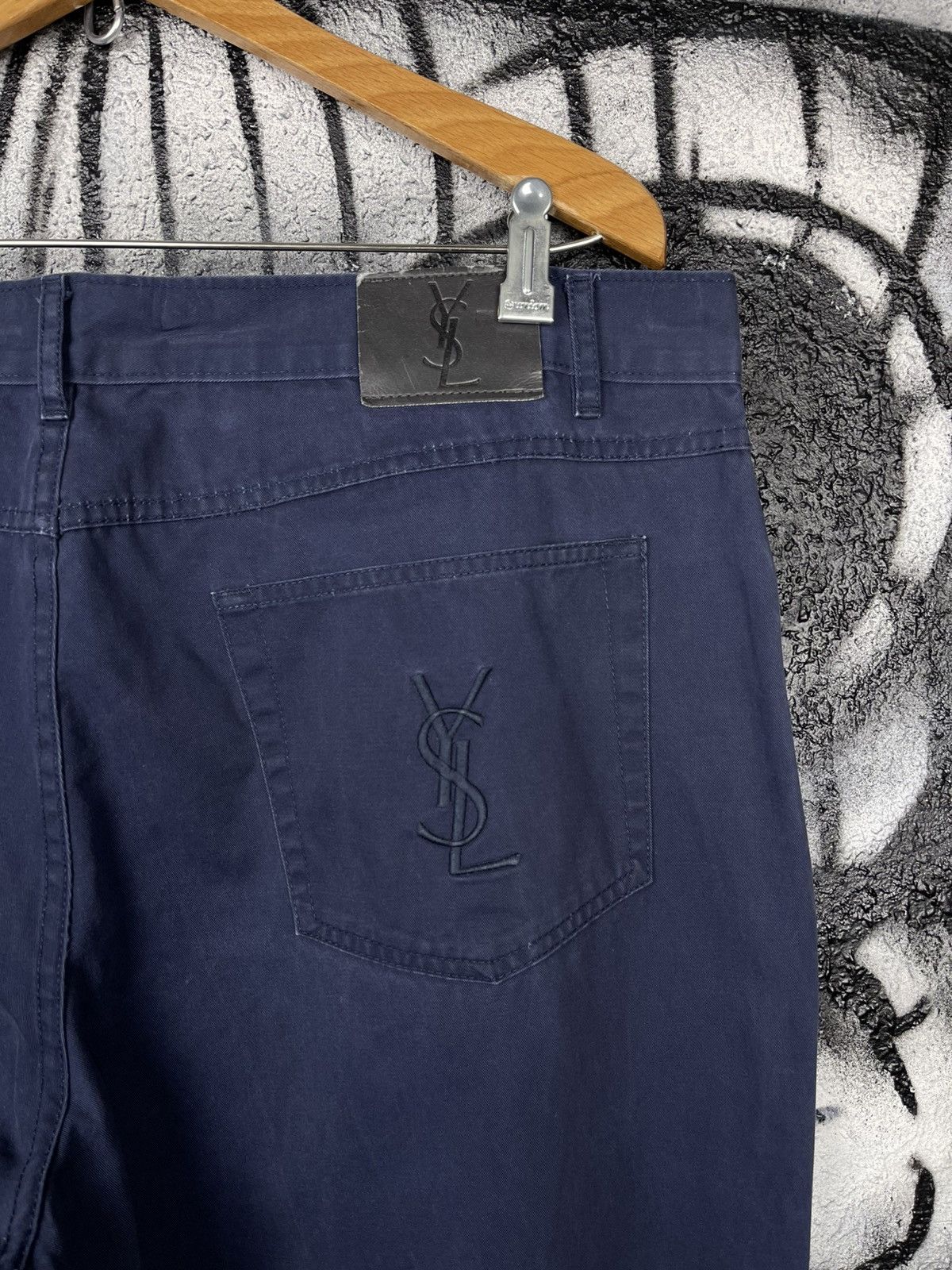 Yves Saint Laurent Vintage Yves Saint Laurent Blue Trousers Men’s Pants Size 40 Size US 40 / EU 56 - 4 Thumbnail