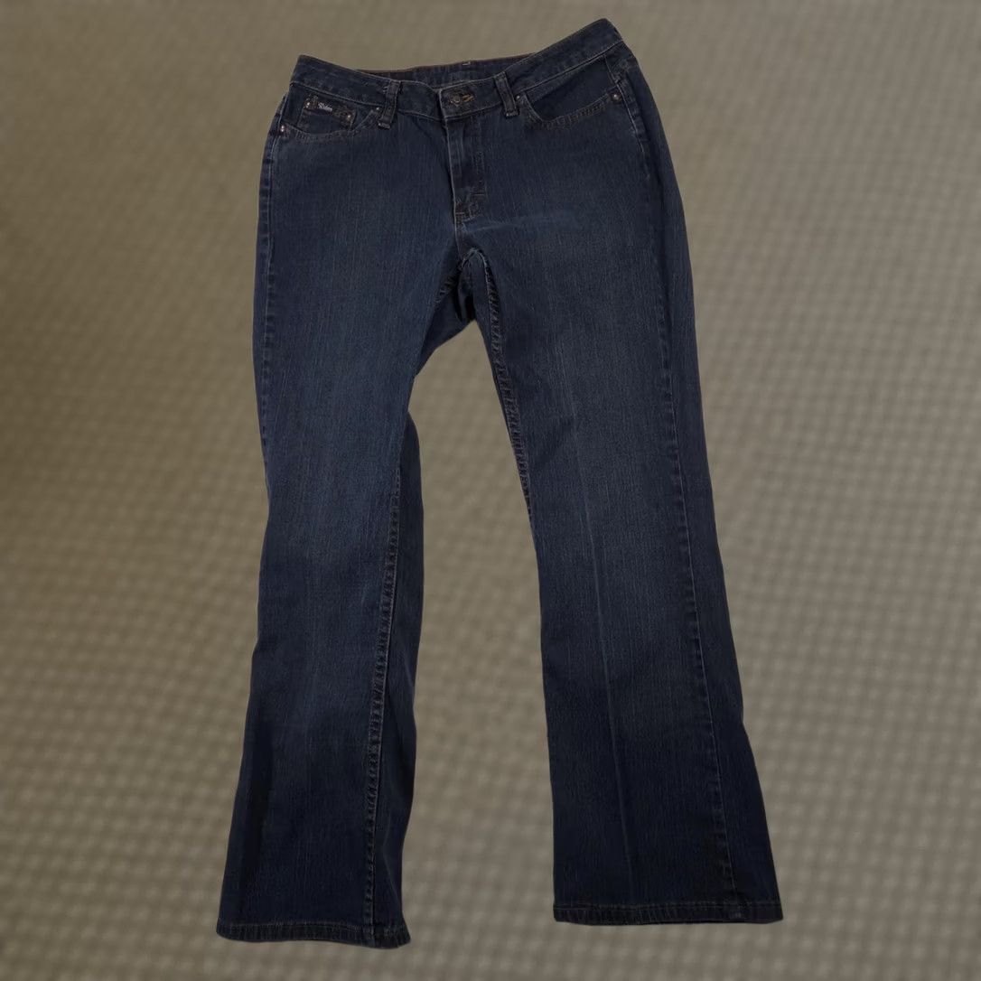 Vintage Riders Jeans Womens 10 Blue Dark Wash Bootcut Stretch Denim 5 Pocket Zip Fly Ladies Jeans Size 32" / US 10 / IT 46 - 1 Thumbnail