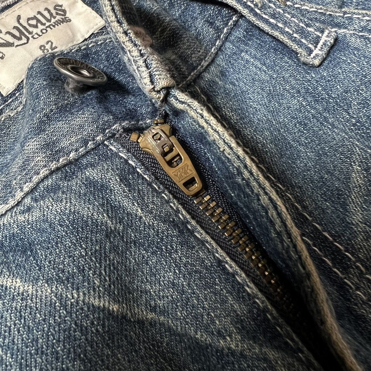 Tornado Mart 2000s Nylaus Tornado Mart Style Distressed Flare Jeans Size US 31 - 7 Thumbnail