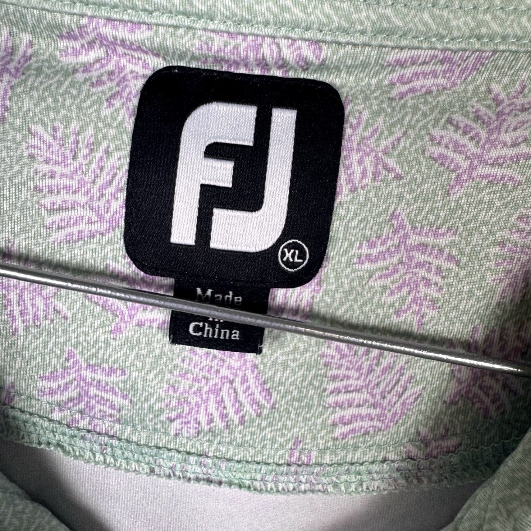 Footjoy FootJoy Polo Shirt Mens XL Golf Floral All Over Print Stretch Wicking Preppy Size US XL / EU 56 / 4 - 6 Thumbnail