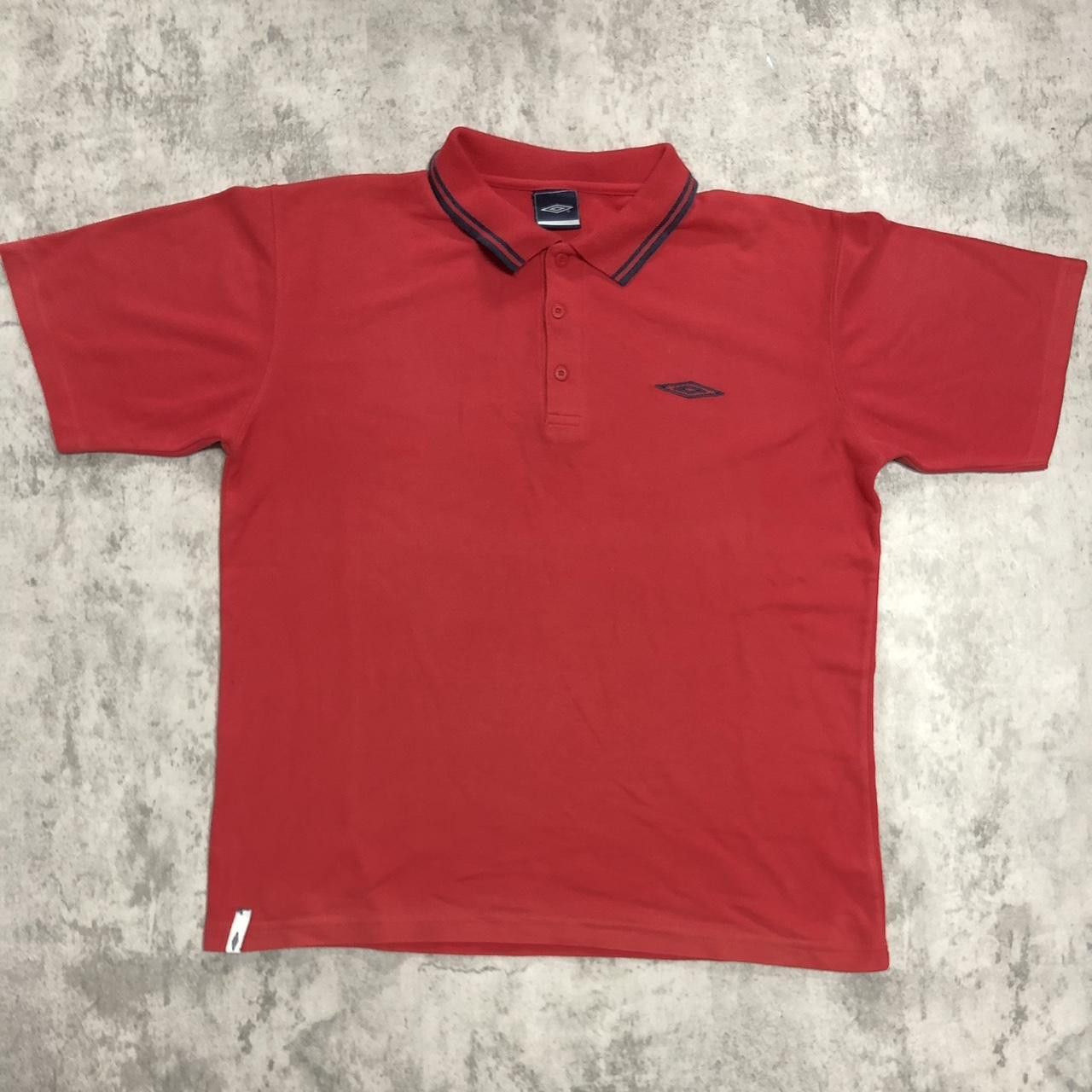 Umbro Umbro red polo shirt with vintage y2k 2000s Size US L / EU 52-54 / 3 - 1 Thumbnail