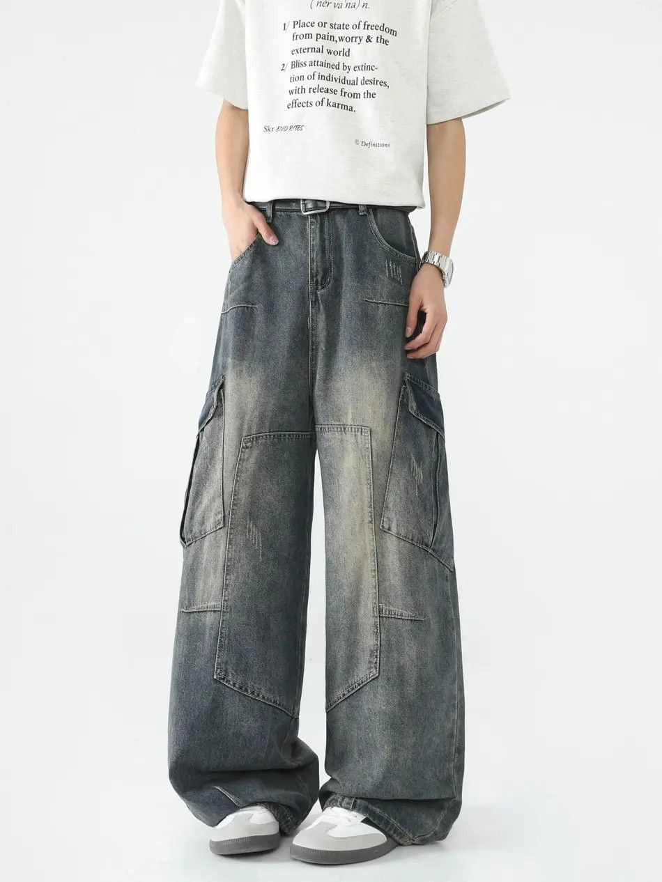 Japanese Brand Retro loose wide leg pocket jeans Size US 32 / EU 48 - 5 Thumbnail