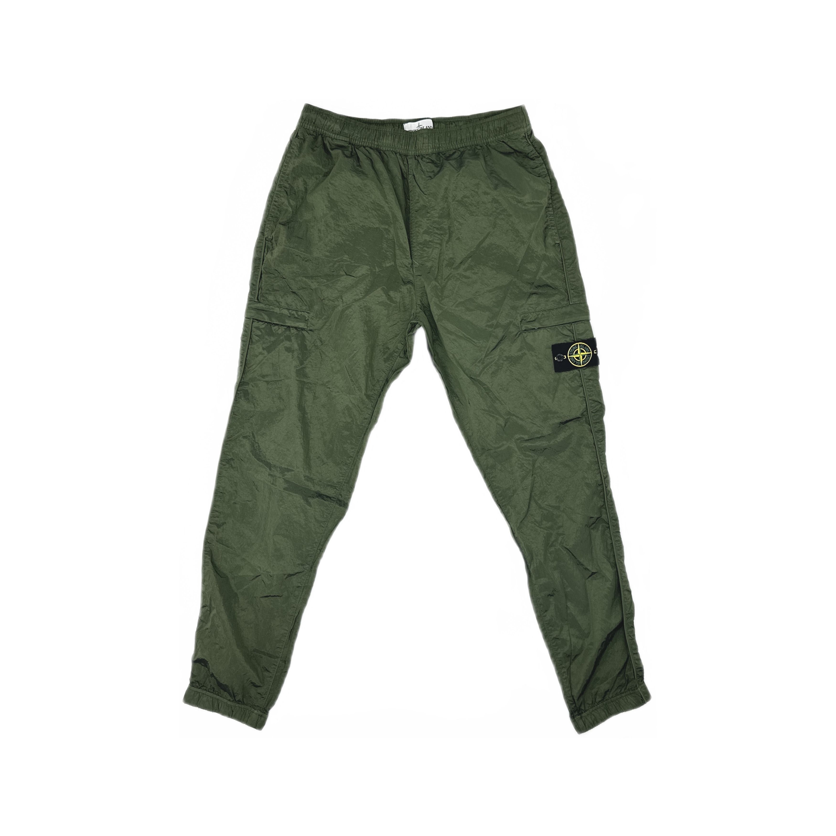 Stone Island Stone Island Olive Nylon Cargo Joggers Size 34 Size US 34 / EU 50 - 1 Thumbnail