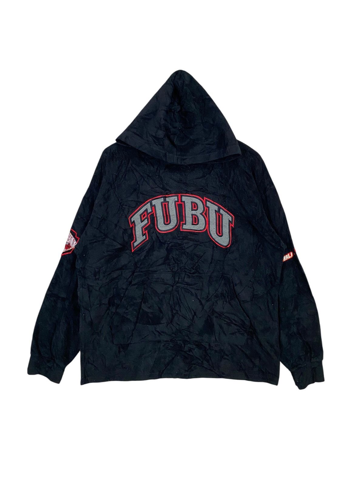 Fubu Vintage 90s fubu the collection fleece hoodie pullover Size US XL / EU 56 / 4 - 1 Thumbnail