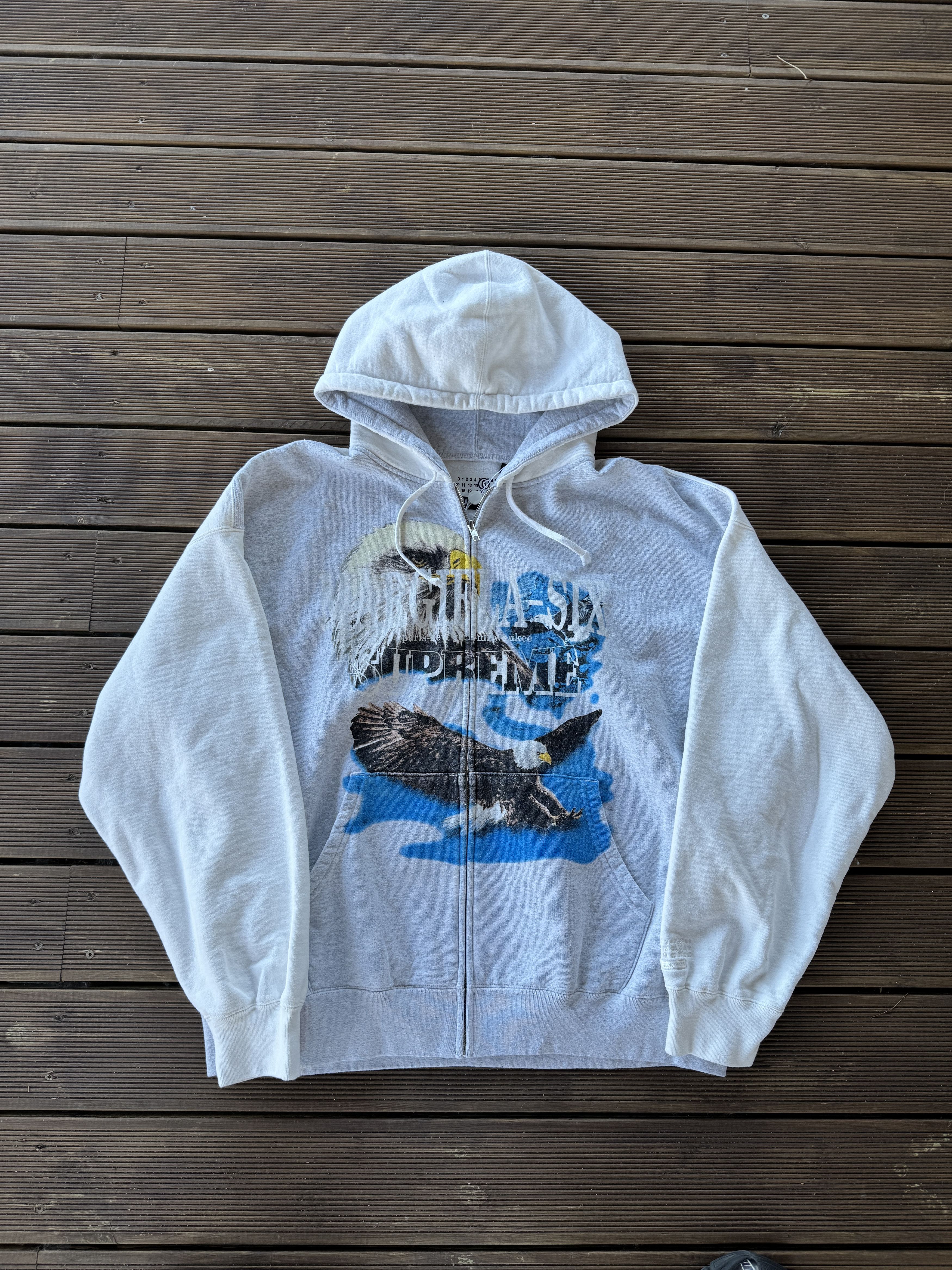 Supreme Supreme X MM6 Eagle Zip Up Hoodie Size US XL / EU 56 / 4 - 1 Thumbnail