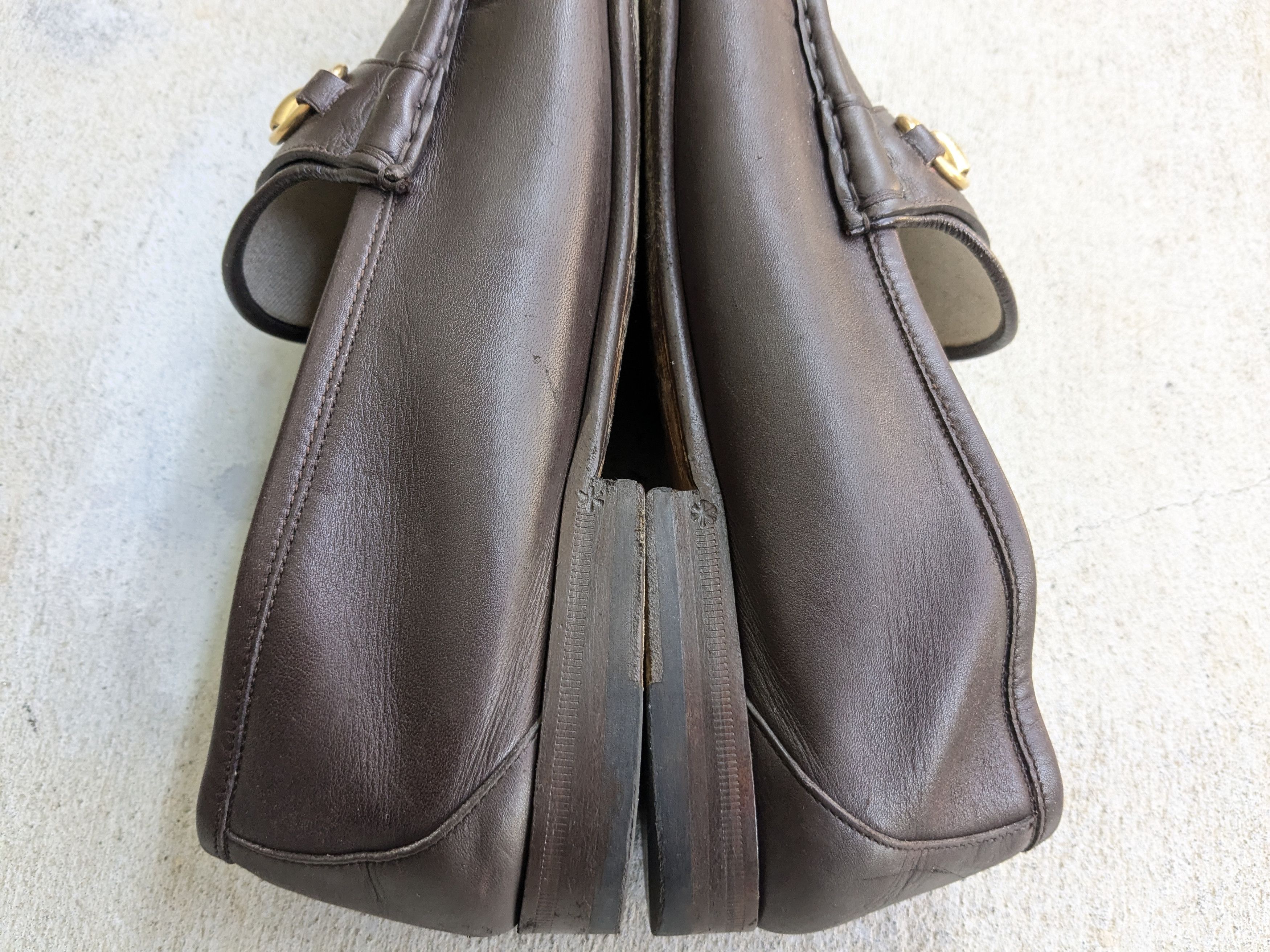 Gucci Gucci Horsebit Loafers Brown Leather 11.5 Rubber Leather Size US 11.5 / EU 44-45 - 7 Thumbnail