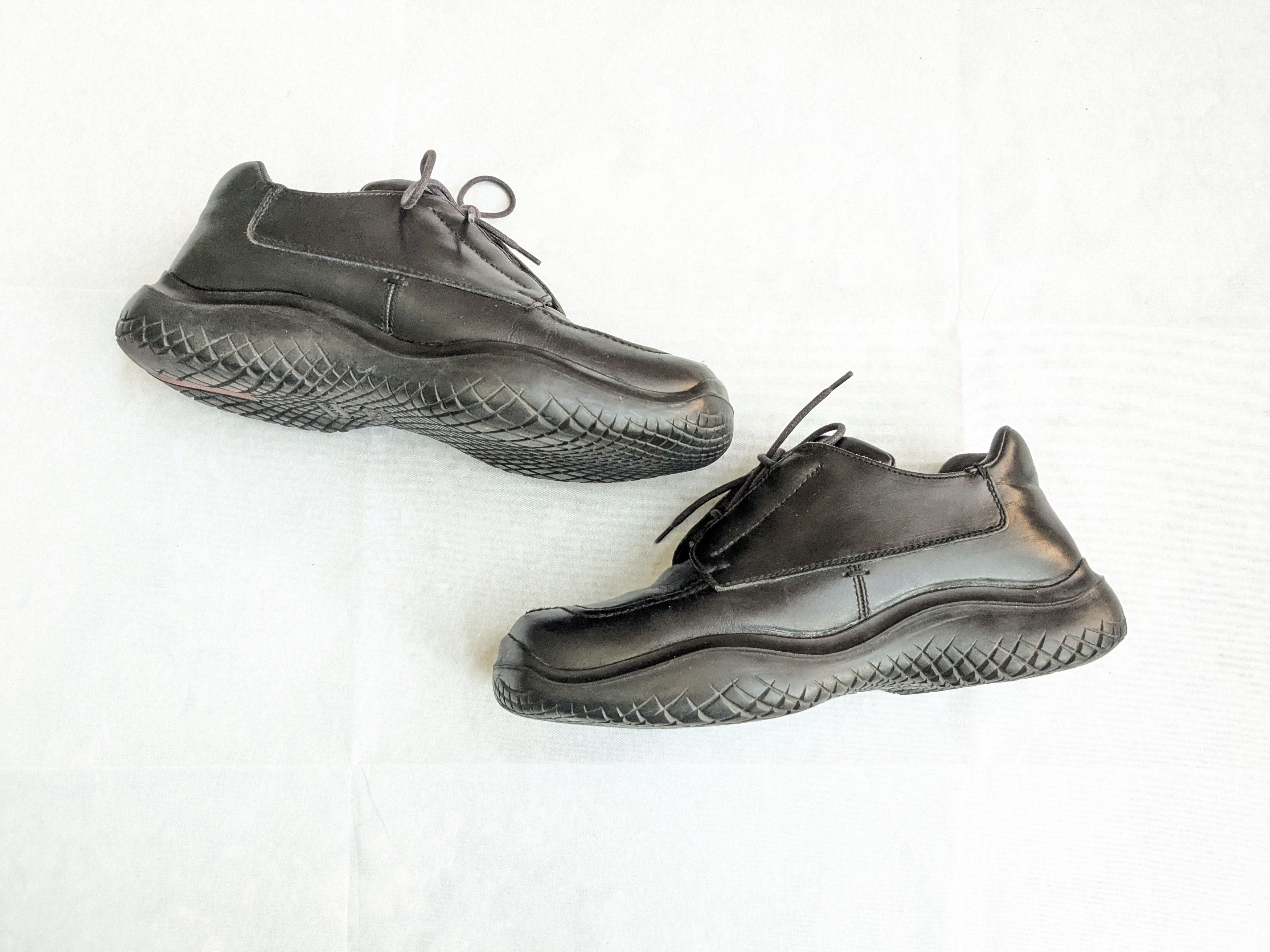 Prada Prada Hiking Sneakers Black 9.5 Leather Vibram Y2K Size US 9.5 / EU 42-43 - 1 Thumbnail