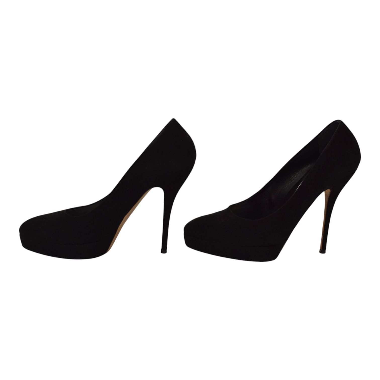 Gucci Gucci Black Suede Leather Almond Toe Classic Heel Platform Size US 9 / IT 39 - 3 Thumbnail