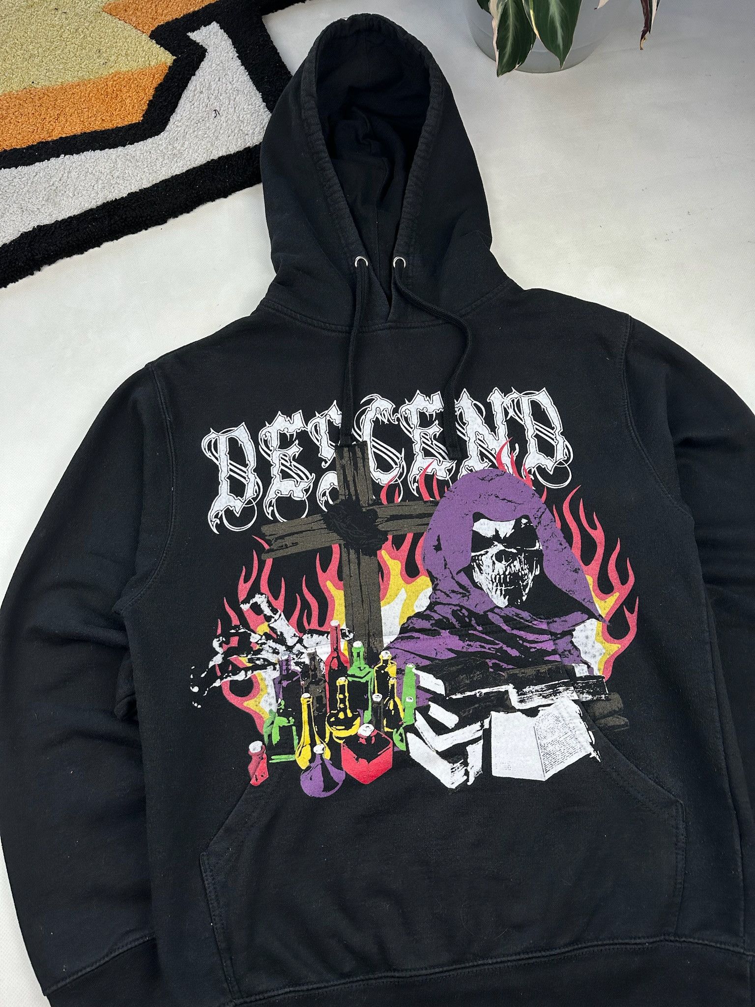 Designer Descending skull hoodie suicideboys style flame death Size US S / EU 44-46 / 1 - 4 Thumbnail