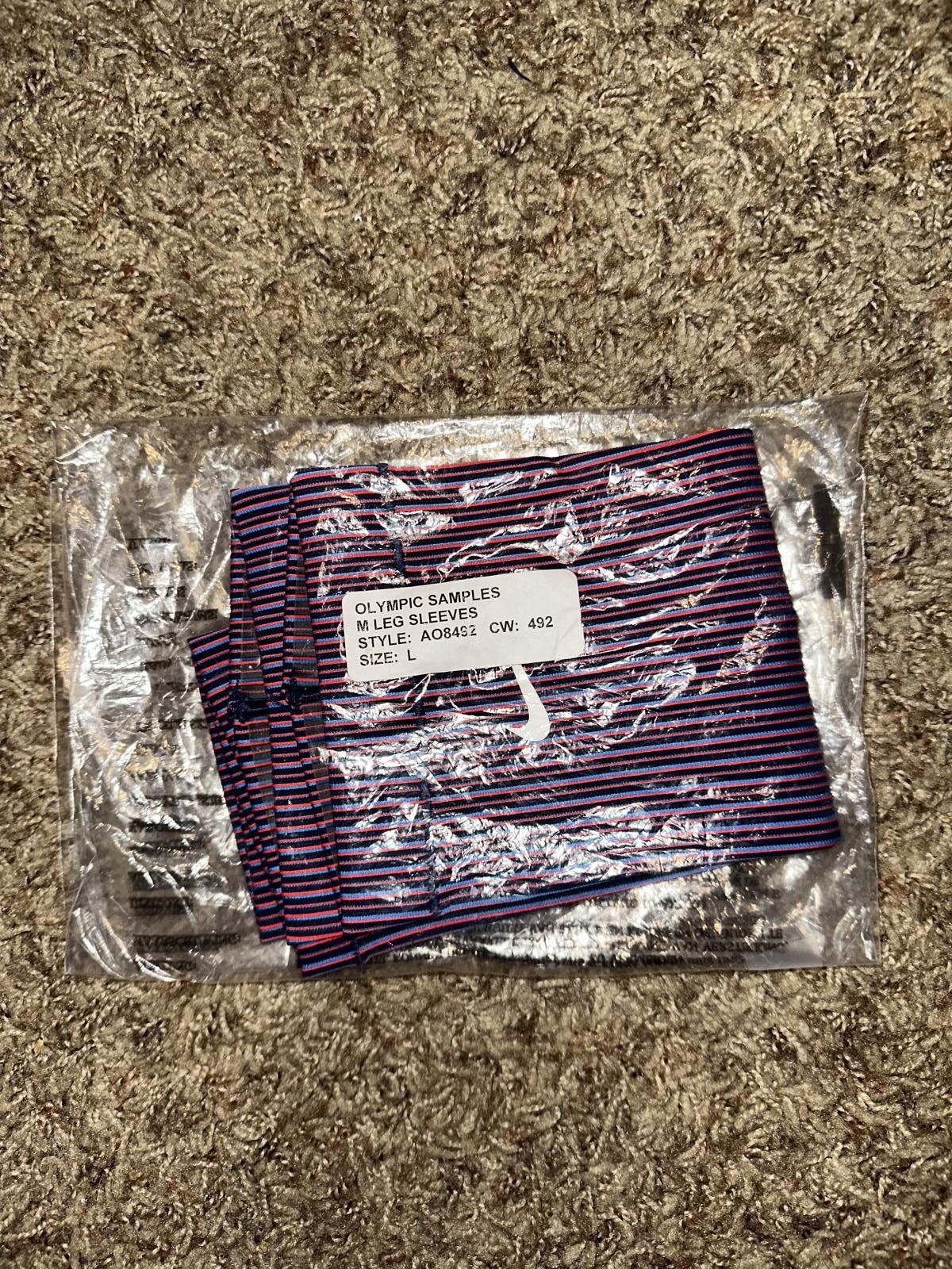 Nike Nike Pro Elite Adult Striped Olympic Team Issued Calf Warmer Running Sleeve Size ONE SIZE - 6 Thumbnail
