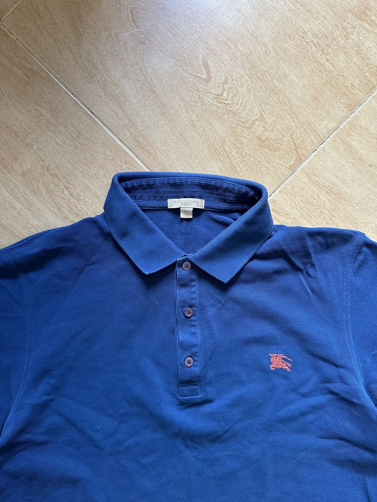 Burberry × Designer Burberry Blue Polo Shirt Size US XL / EU 56 / 4 - 2 Thumbnail