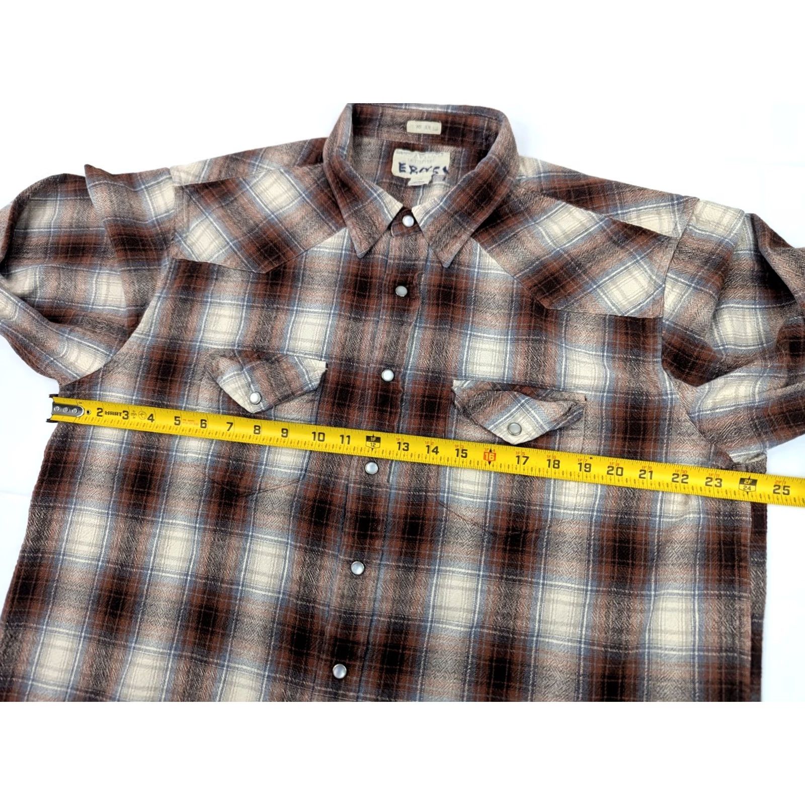 American Eagle Outfitters American Eagle Outfitters Slim Fit Pearl Snap Flannel Shirt Men XL – Rustic Plaid, Orange, Button-Up, Casual, Vintage2 Size US XL / EU 56 / 4 - 4 Thumbnail