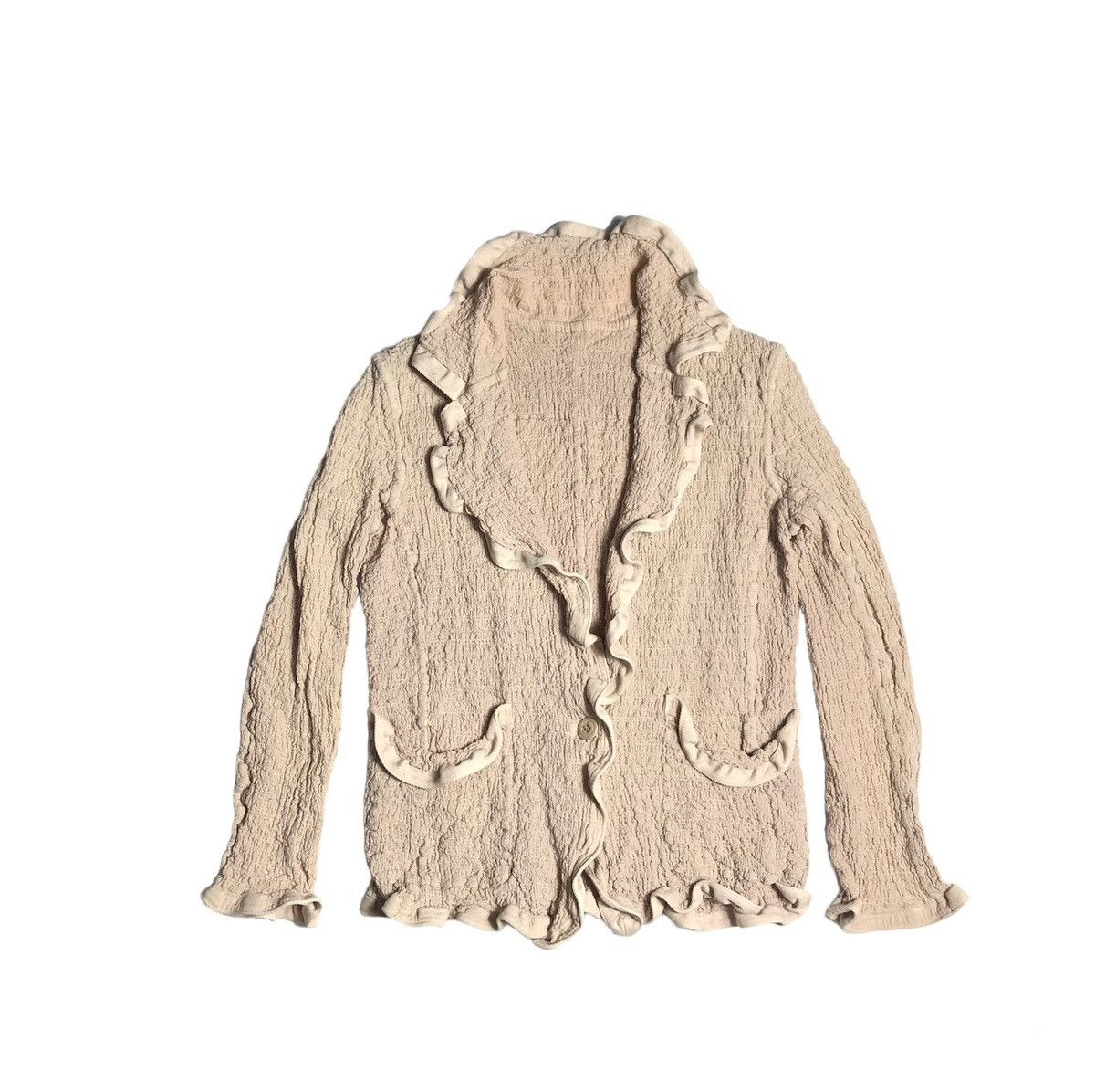 Issey Miyake × Japanese Brand Issey Miyake cauliflower beige blazer/jacket Size M / US 6-8 / IT 42-44 - 1 Thumbnail