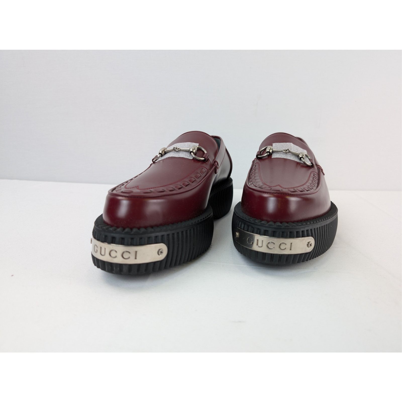 Gucci o1rshd1 Horsebit Creeper Loafer in Rosso Ancora Red leather Size US 11.5 / EU 44-45 - 7 Thumbnail