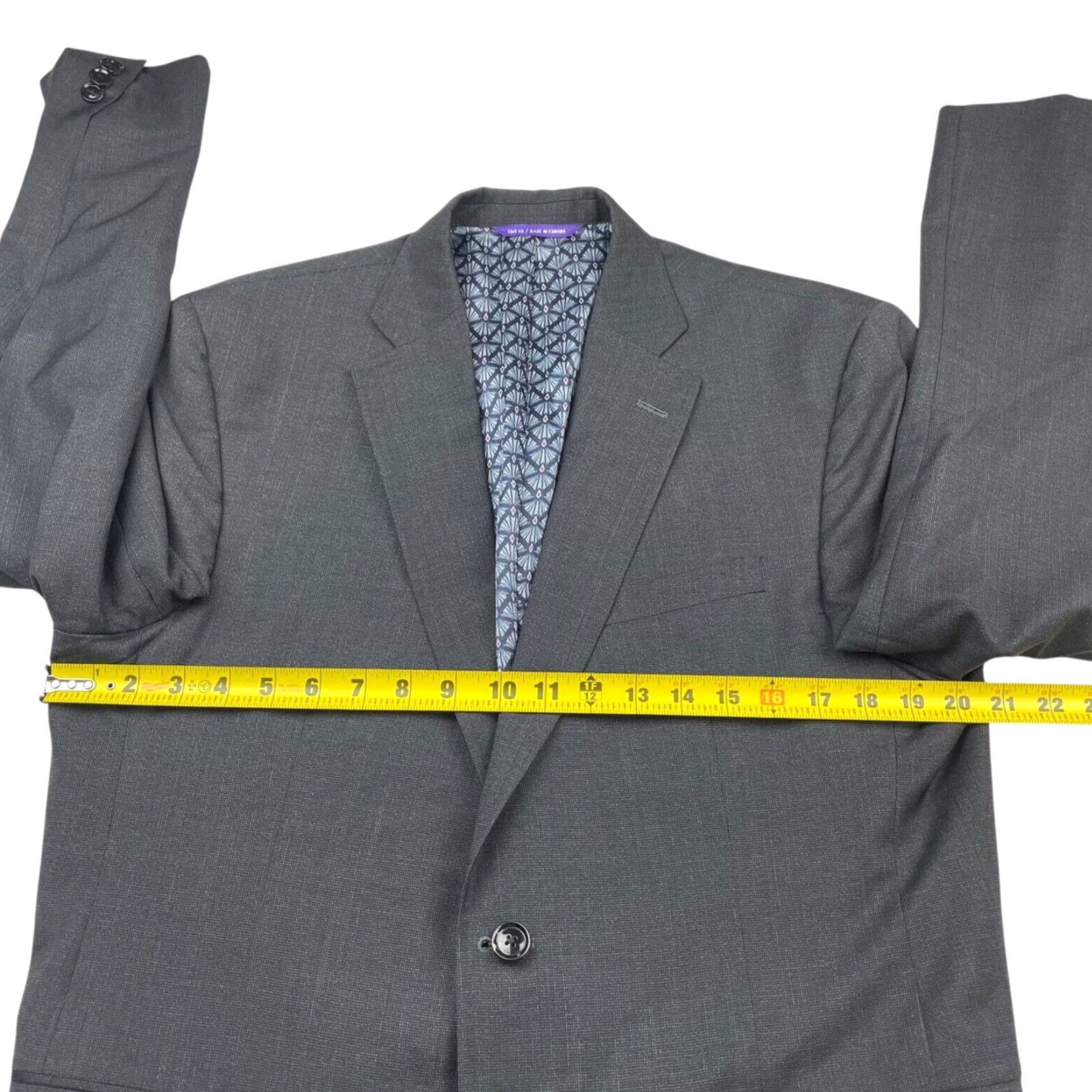 Ted Baker Ted Baker Endurance 100% Wool 2-Button Blazer Gray 42R US Men's Size 42R - 7 Thumbnail