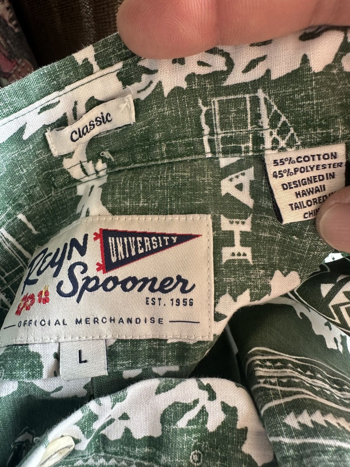 Reyn Spooner Reyn Spooner University Hawaii Classic Men's L Green Size US L / EU 52-54 / 3 - 4 Thumbnail