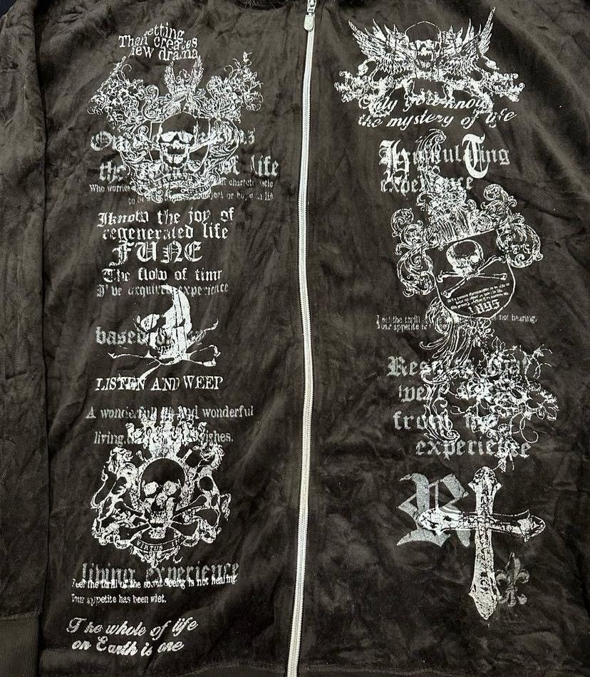 If Six Was Nine × Japanese Brand × Le Grande Bleu (L.G.B.) Pino bazzo poem skull fur hoodie Size US L / EU 52-54 / 3 - 2 Thumbnail