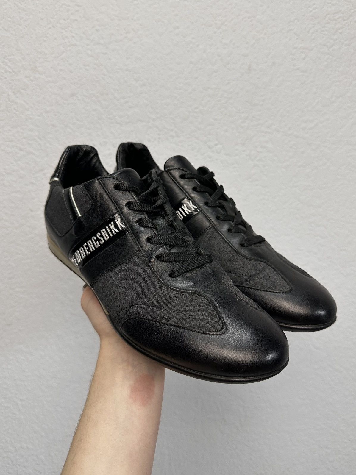 Dirk Bikkembergs Bikkembergs Black Leather Sneakers Minimal Sport Luxe Size US 7 / EU 40 - 8 Thumbnail