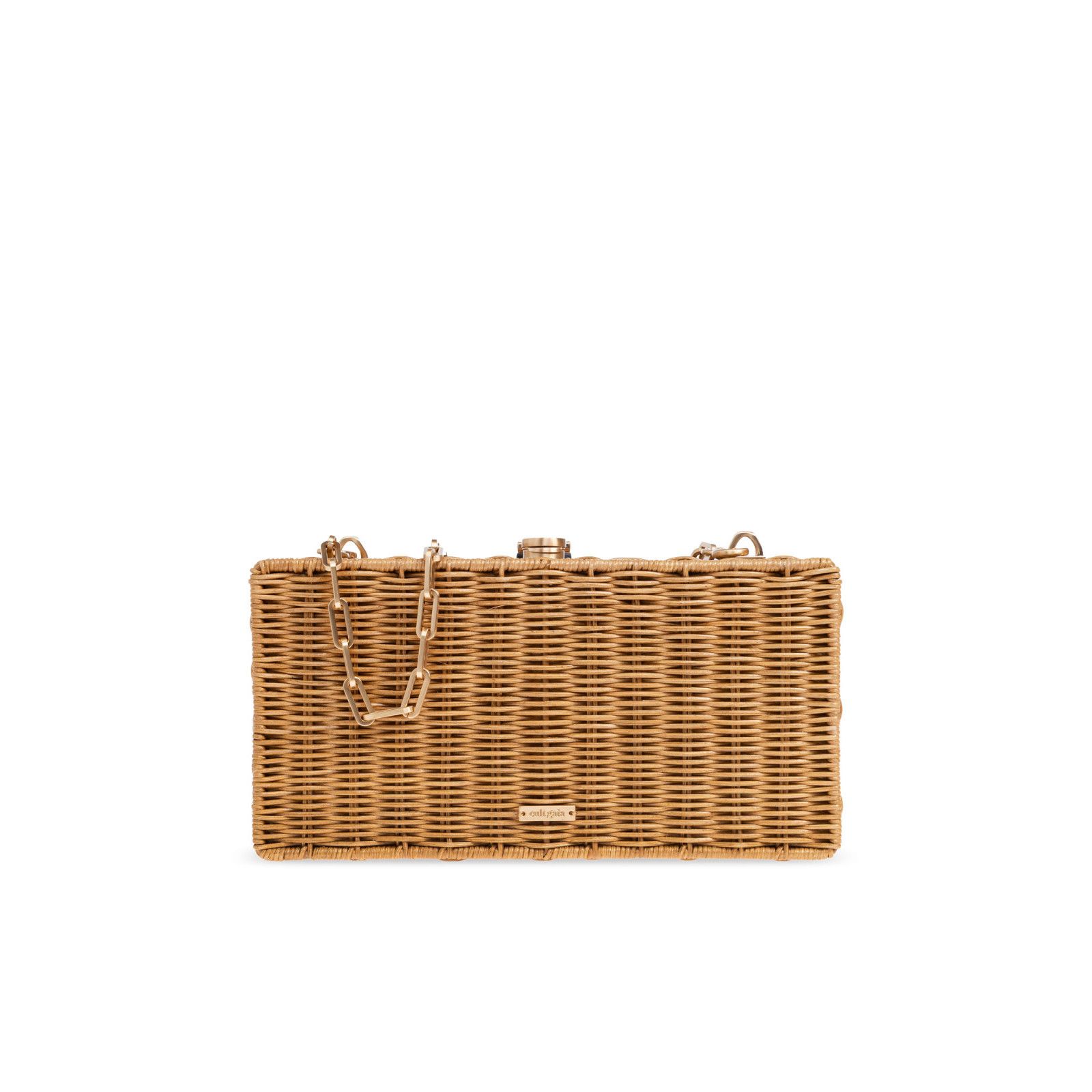 Cult Gaia Backgammon Brown Clutch, Women's