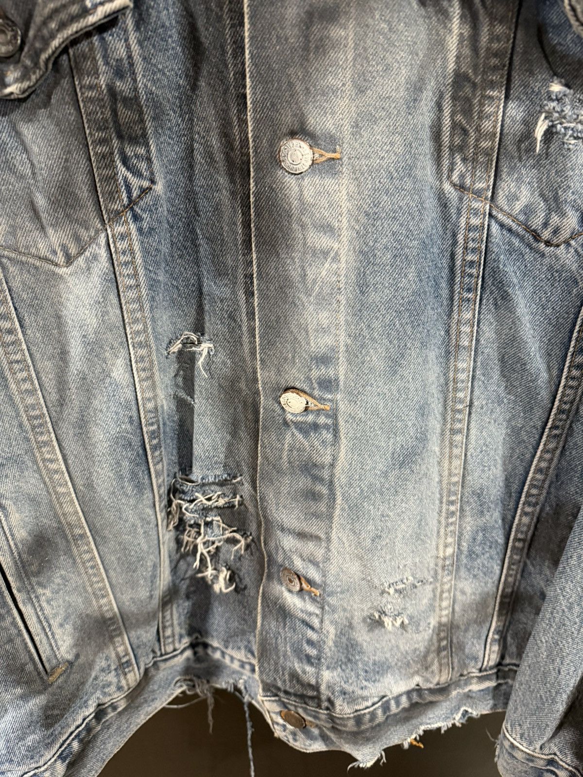 Vintage 1990s Vintage Levi’s Art Punk Grunge Distressed Jacket XXL Size US XXL / EU 58 / 5 - 8 Thumbnail