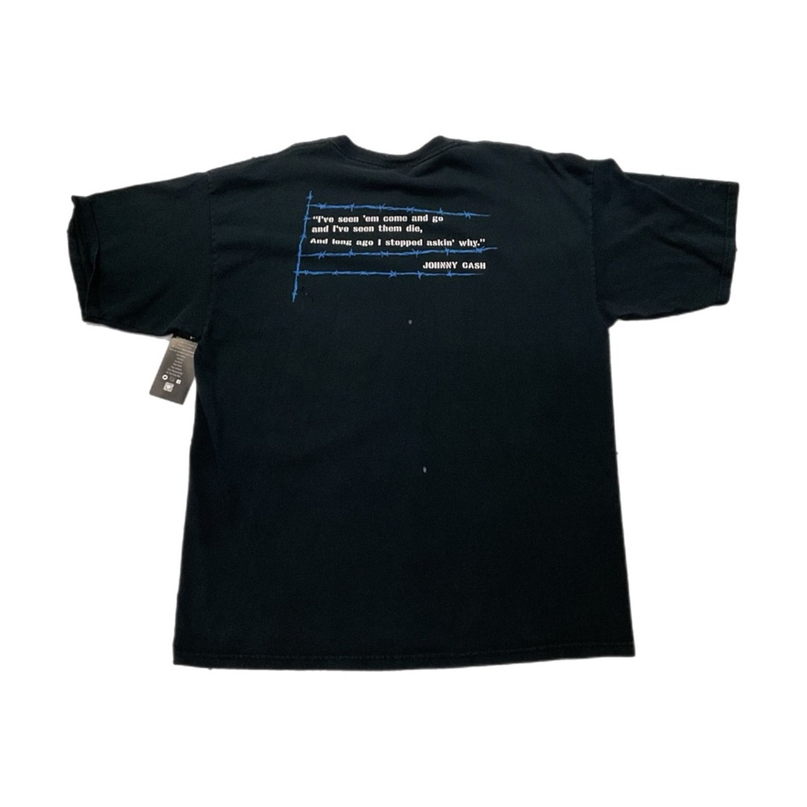 Zion Rootswear 2002 Vintage Johnny Cash Zion T-Shirt Size US XL / EU 56 / 4 - 2 Thumbnail
