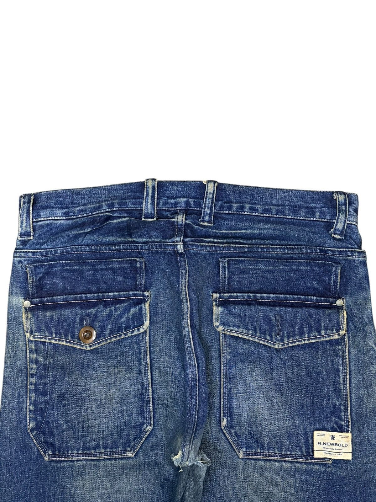 R.Newbold Vintage R Newbold Mud Wash Tactical Style Distress Jeans Size US 31 - 4 Thumbnail