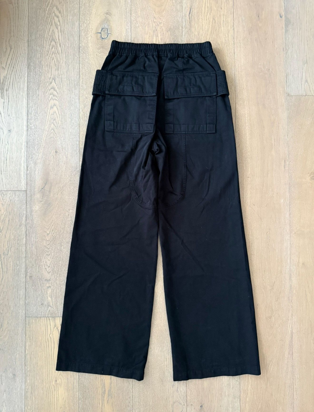 Rick Owens Rick Owens DRKSHDW SS21 Creatch Wide Black Cargo Pants Size US 32 / EU 48 - 5 Thumbnail